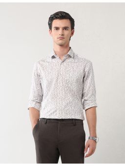 Arrow - Beige Cotton Full Sleeves Shirt