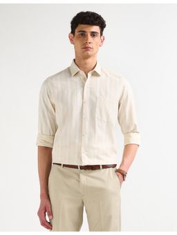 Arrow - Beige Cotton Full Sleeves Shirt