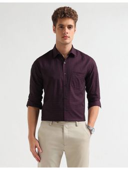 Arrow - Purple Cotton Full Sleeves Shirt