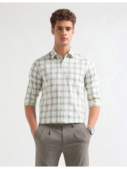 Arrow - Green Cotton Full Sleeves Shirt