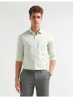 Arrow - Green Cotton Full Sleeves Shirt