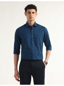 Arrow - Blue Cotton Full Sleeves Shirt