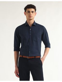 Arrow - Blue Cotton Full Sleeves Shirt