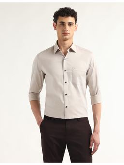 Arrow - Beige Cotton Full Sleeves Shirt