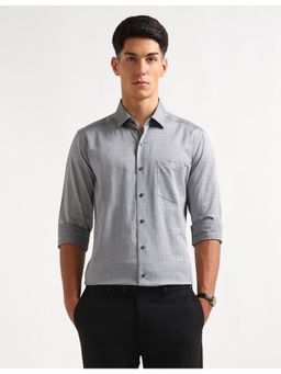 Arrow - Grey Cotton Full Sleeves Shirt