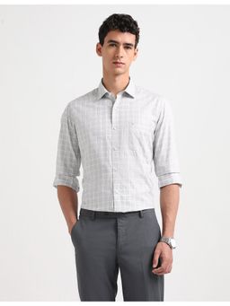 Arrow - Grey Cotton Full Sleeves Shirt