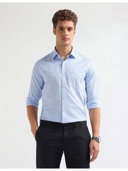 Arrow - Blue Cotton Full Sleeves Shirt