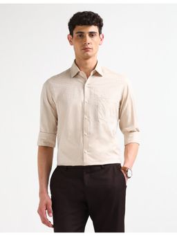 Arrow - Beige Cotton Full Sleeves Shirt