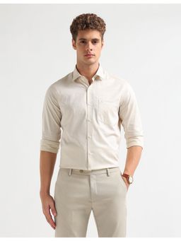 Arrow - Beige Cotton Full Sleeves Shirt