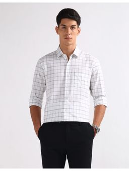 Arrow - White Cotton Full Sleeves Shirt