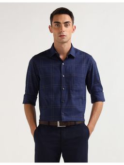 Arrow - Blue Cotton Full Sleeves Shirt