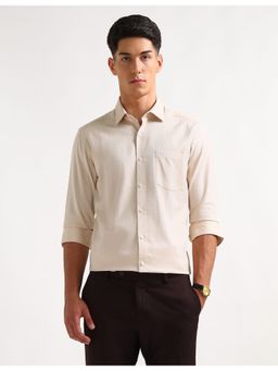 Arrow - Beige Cotton Full Sleeves Shirt
