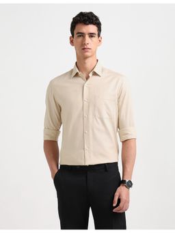 Arrow - Beige Cotton Full Sleeves Shirt