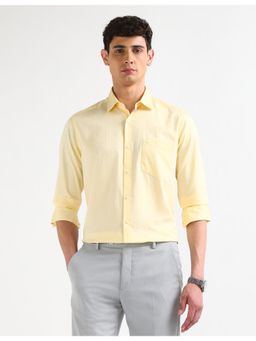 Arrow - Yellow Cotton Full Sleeves Shirt