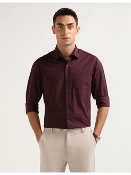 Arrow - Red Cotton Full Sleeves Shirt