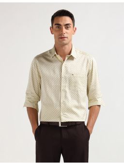 Arrow - Yellow Cotton Full Sleeves Shirt