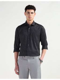 Arrow - Black Cotton Full Sleeves Shirt