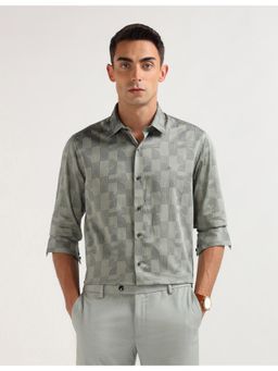 Arrow - Green Cotton Full Sleeves Shirt