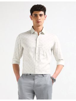 Arrow - Grey Cotton Full Sleeves Shirt