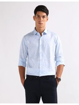 Arrow - Blue Cotton Full Sleeves Shirt