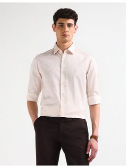 Arrow - Orange Cotton Full Sleeves Shirt