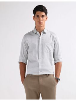 Arrow - White Cotton Full Sleeves Shirt