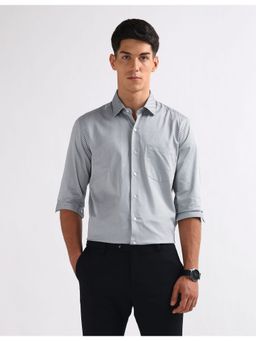 Arrow - Grey Cotton Full Sleeves Shirt