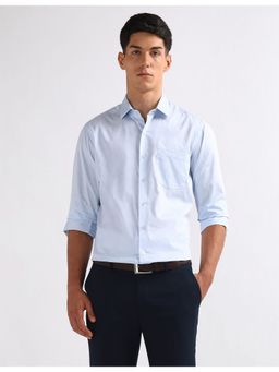 Arrow - Blue Cotton Full Sleeves Shirt
