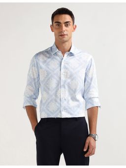 Arrow - Blue Cotton Full Sleeves Shirt