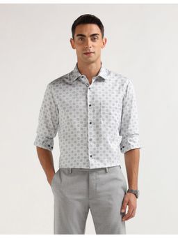 Arrow - Grey Cotton Full Sleeves Shirt