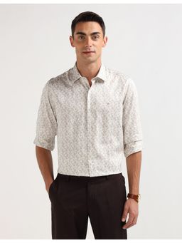 Arrow - Beige Cotton Full Sleeves Shirt