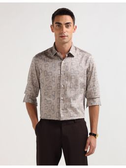 Arrow - Brown Cotton Full Sleeves Shirt
