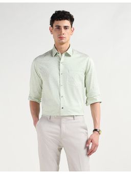 Arrow - Green Cotton Full Sleeves Shirt