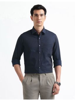 Arrow - Blue Cotton Full Sleeves Shirt