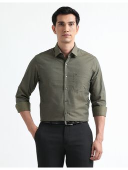 Arrow - Green Cotton Full Sleeves Shirt