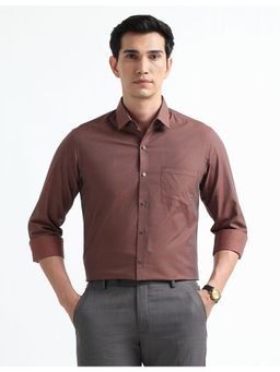 Arrow - Burgundy Cotton Full Sleeves Shirt
