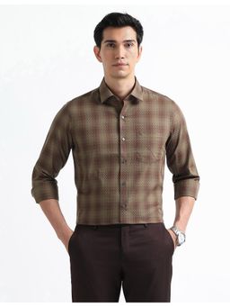 Arrow - Brown Cotton Full Sleeves Shirt