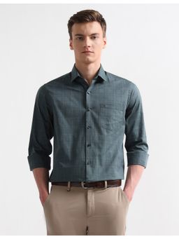 Arrow - Green Cotton Full Sleeves Shirt