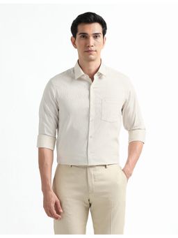 Arrow - Beige Cotton Full Sleeves Shirt