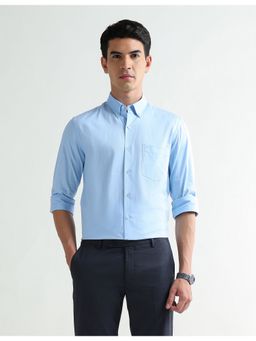Arrow - Blue Cotton Full Sleeves Shirt