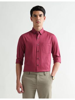 Arrow - Red Cotton Full Sleeves Shirt