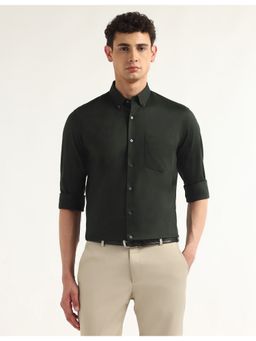 Arrow - Green Cotton Full Sleeves Shirt