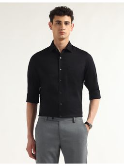 Arrow - Black Cotton Full Sleeves Shirt