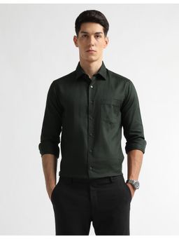 Arrow - Green Cotton Full Sleeves Shirt
