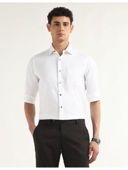 Arrow - White Cotton Full Sleeves Shirt
