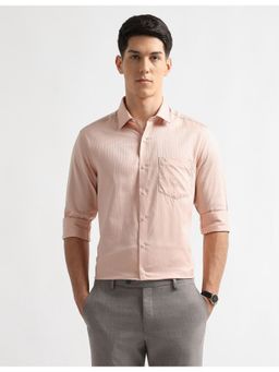 Arrow - Orange Cotton Full Sleeves Shirt