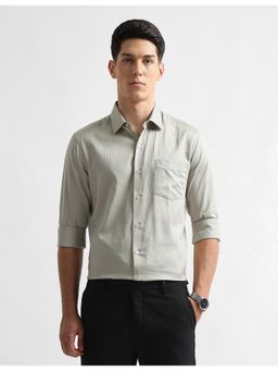 Arrow - Grey Cotton Full Sleeves Shirt