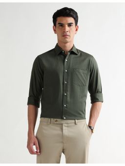 Arrow - Green Cotton Full Sleeves Shirt