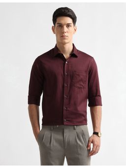 Arrow - Red Cotton Full Sleeves Shirt