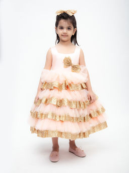 Fayon Kids - Peach Net Dress